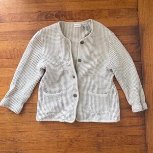 White Stag Natural Waffle Knit Cardigan
